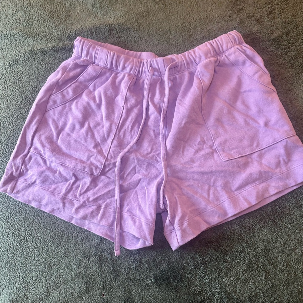 Lilac Drawstring Shorts